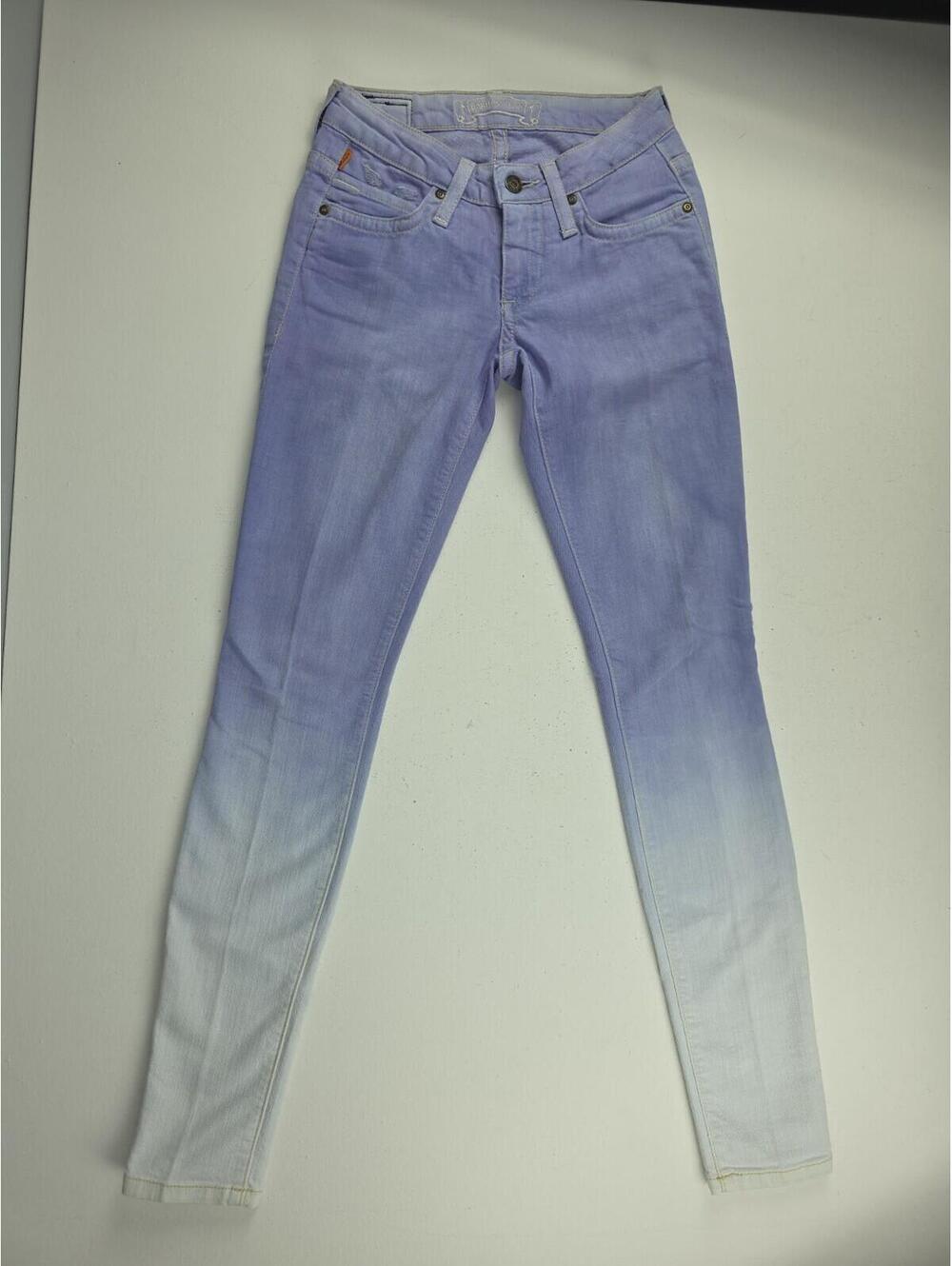 Robin’s Jean USA Made Women's Lavender To White Fade Purple Skinny Jeans Sz 23